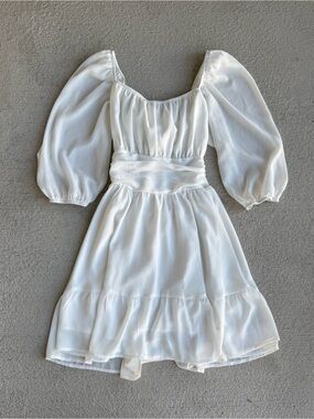 White Flowy Dress